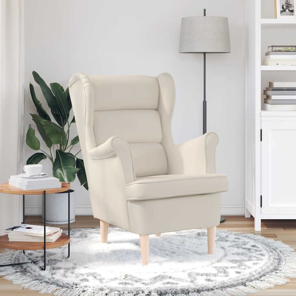 Fauteuil blanc 74x84x100 cm lin - XIOS