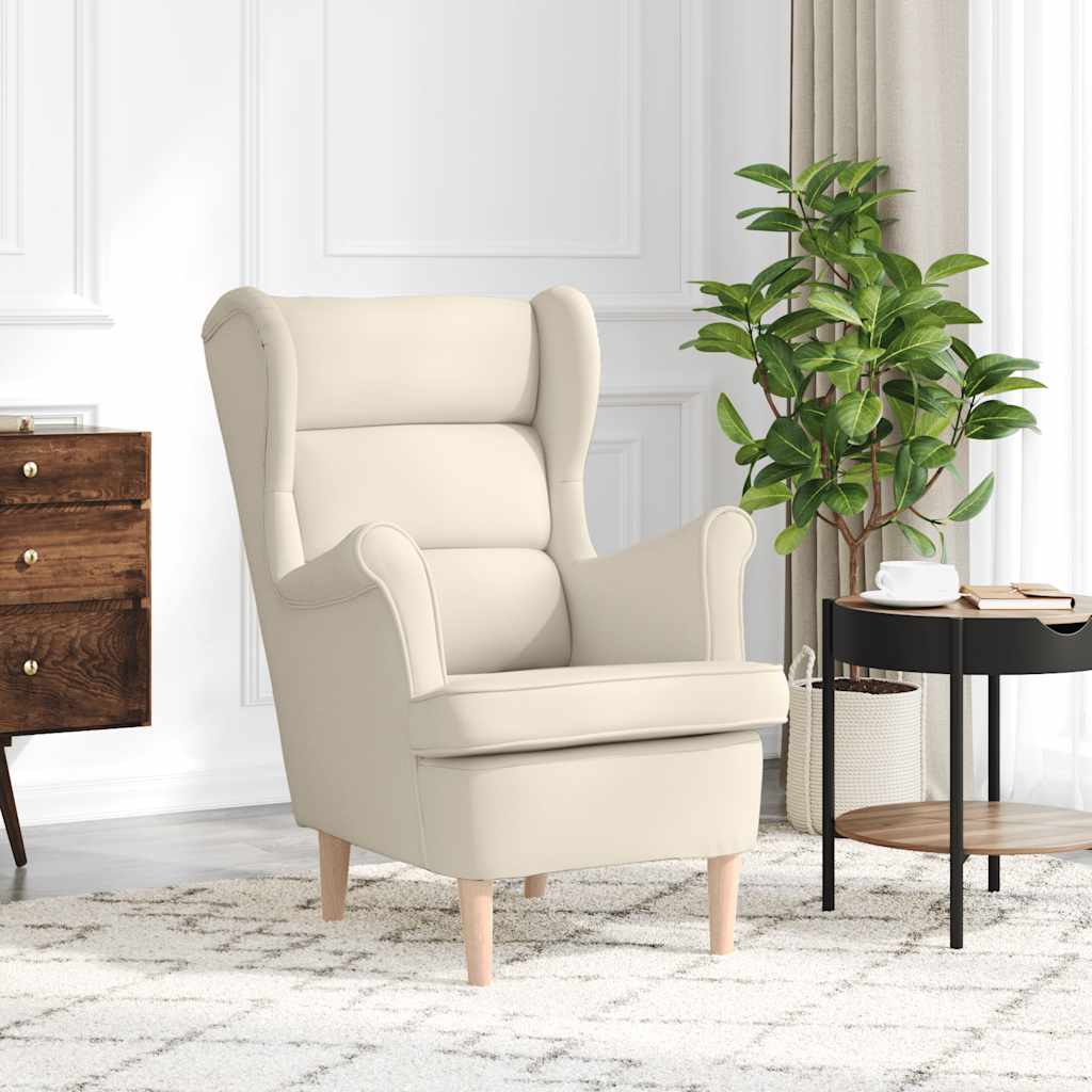 Fauteuil blanc 74x84x100 cm lin - XIOS