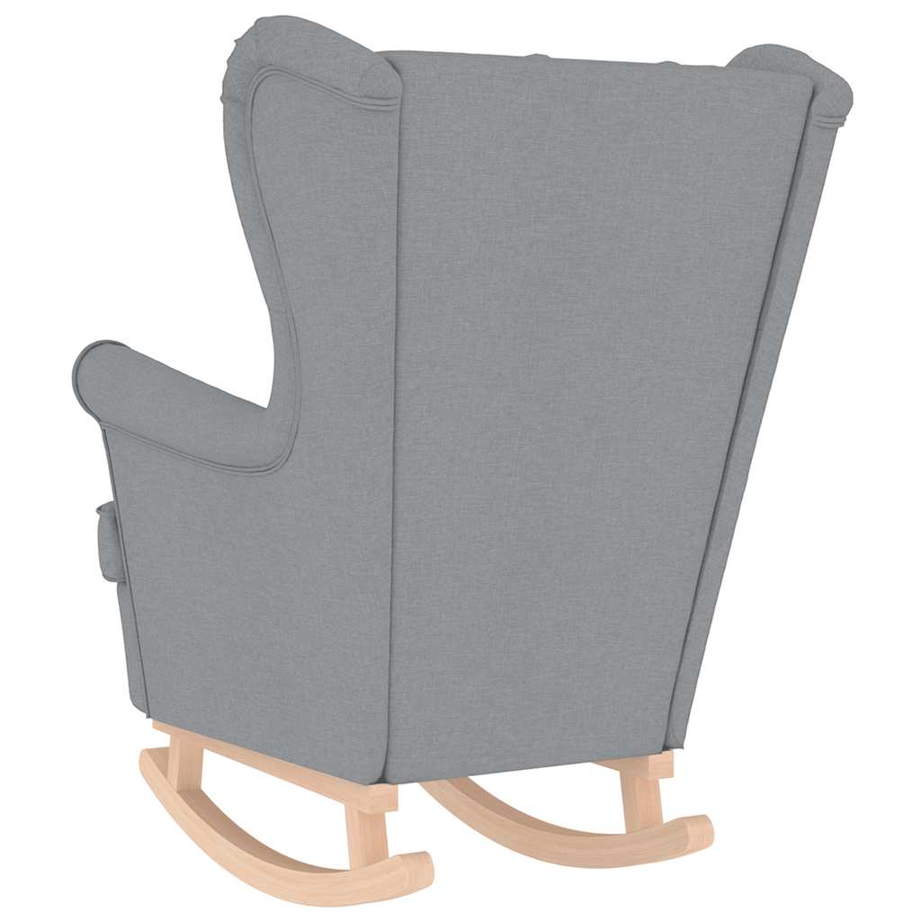 Chaise à bascule gris clair 74x90x102 cm tissu - XIOS