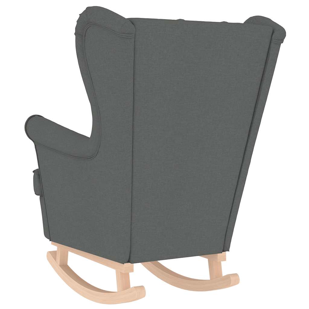 Chaise à bascule gris foncé 74x90x102 cm tissu - XIOS