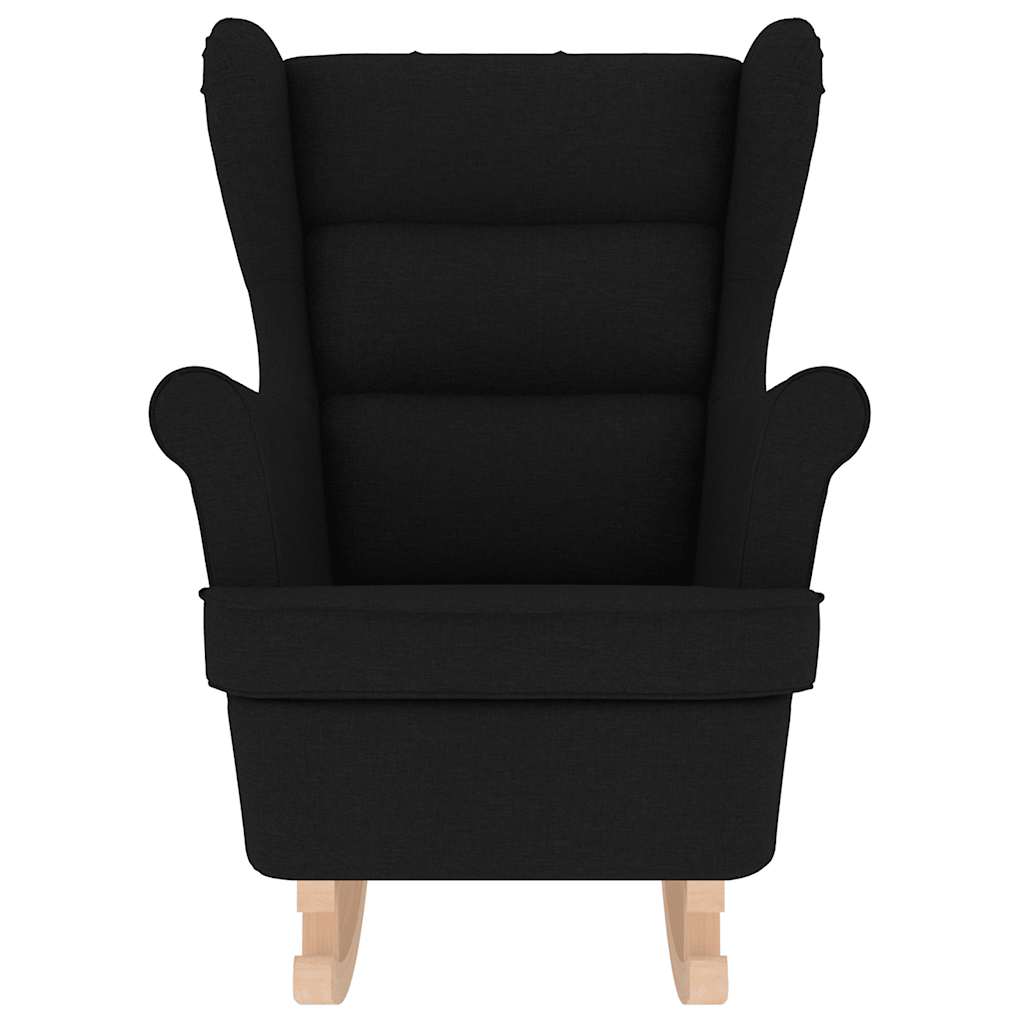 Chaise à bascule noir 74x90x102 cm tissu - XIOS