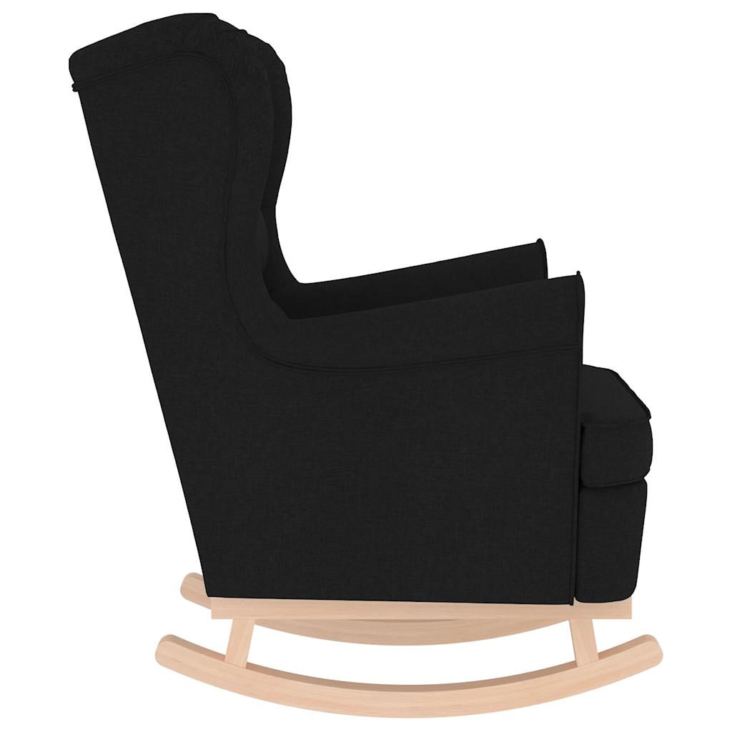 Chaise à bascule noir 74x90x102 cm tissu - XIOS