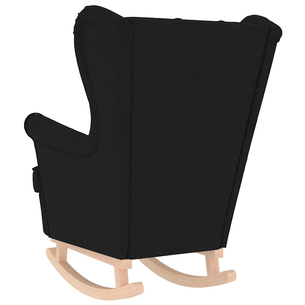 Chaise à bascule noir 74x90x102 cm tissu - XIOS
