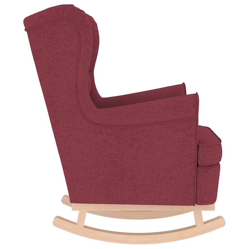 Chaise à bascule rouge bordeaux 74x90x102 cm tissu - XIOS