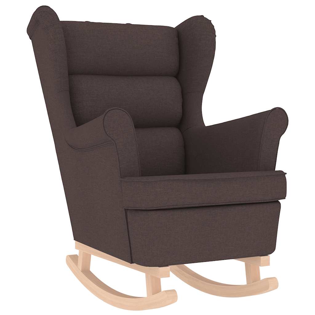 Chaise à bascule marron foncé 74x90x102 cm tissu - XIOS