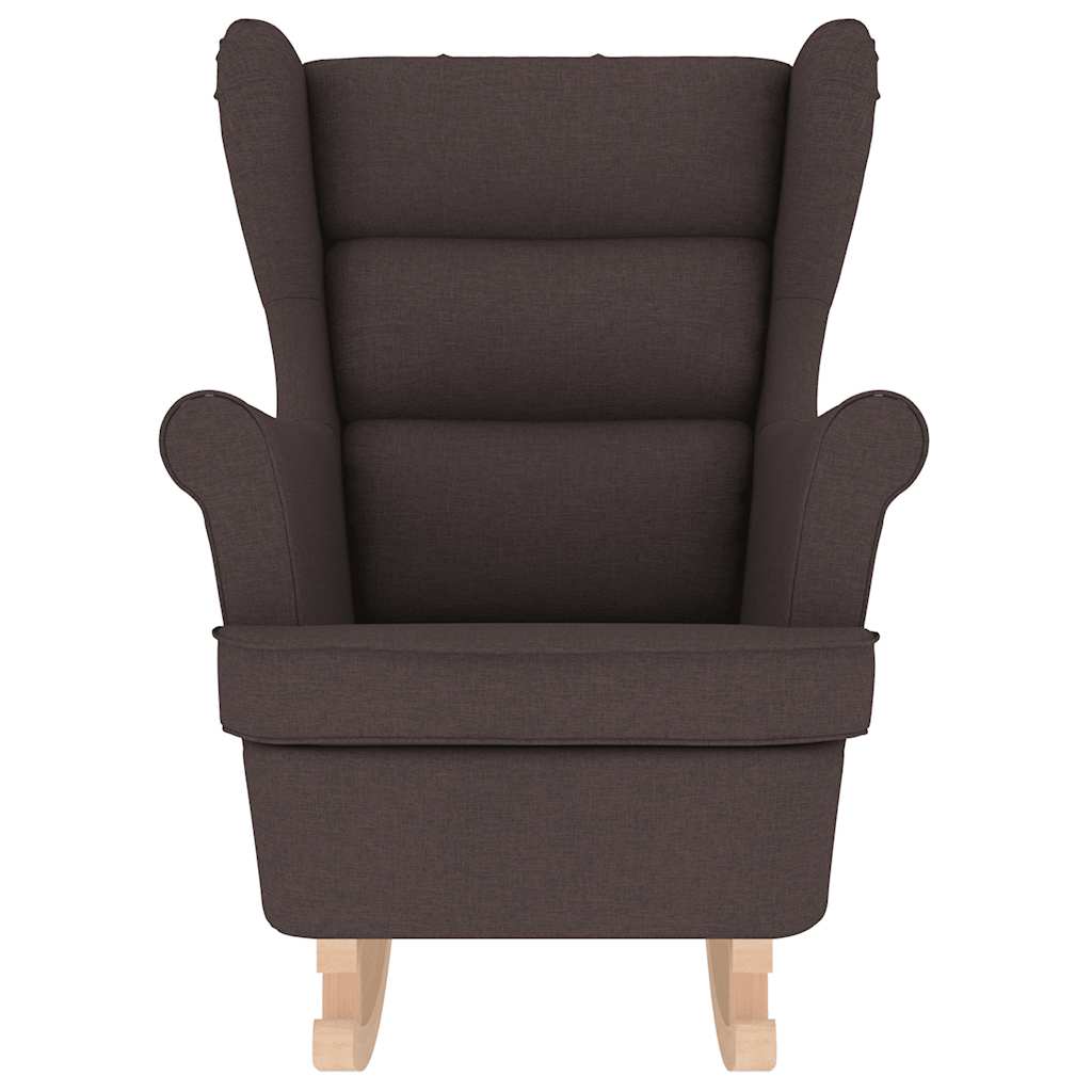 Chaise à bascule marron foncé 74x90x102 cm tissu - XIOS