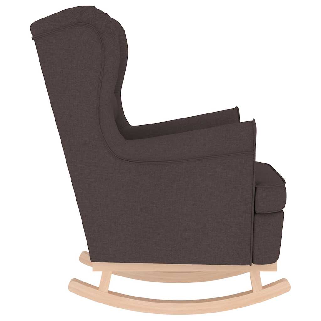 Chaise à bascule marron foncé 74x90x102 cm tissu - XIOS