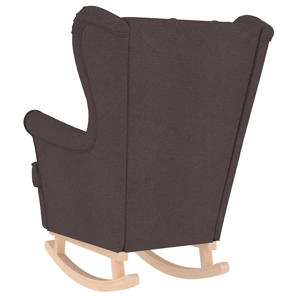 Chaise à bascule marron foncé 74x90x102 cm tissu - XIOS