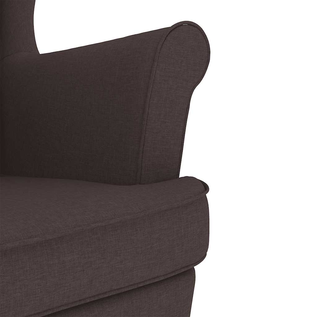 Chaise à bascule marron foncé 74x90x102 cm tissu - XIOS