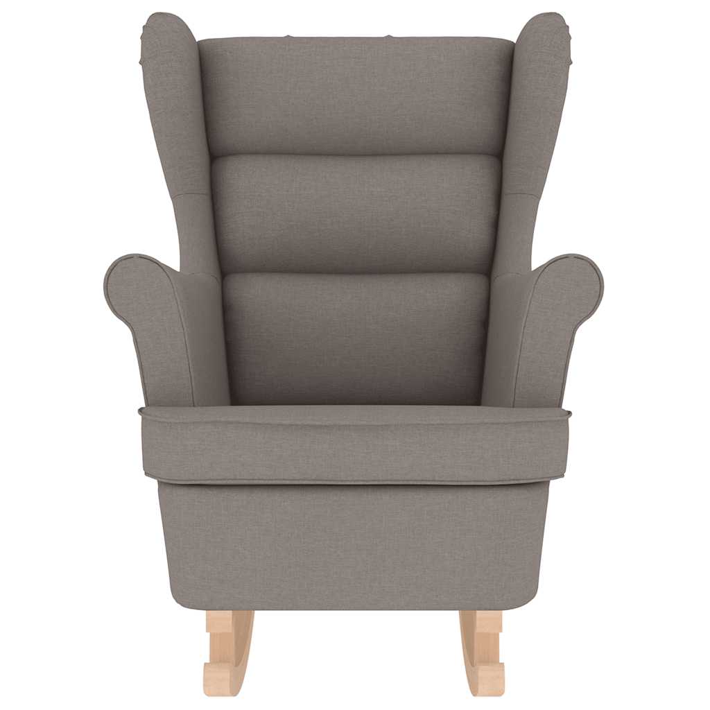 Chaise à bascule taupe 74x90x102 cm tissu - XIOS