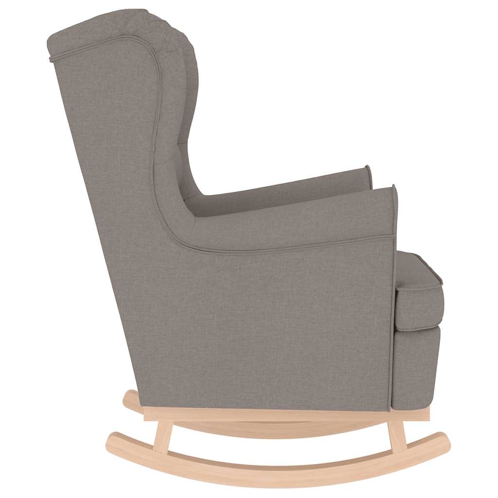 Chaise à bascule taupe 74x90x102 cm tissu - XIOS