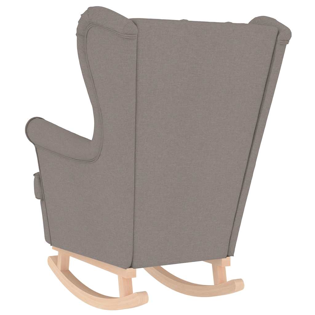 Chaise à bascule taupe 74x90x102 cm tissu - XIOS