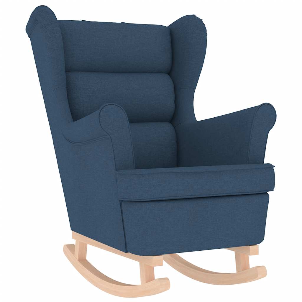 Chaise à bascule bleu 74x90x102 cm tissu - XIOS
