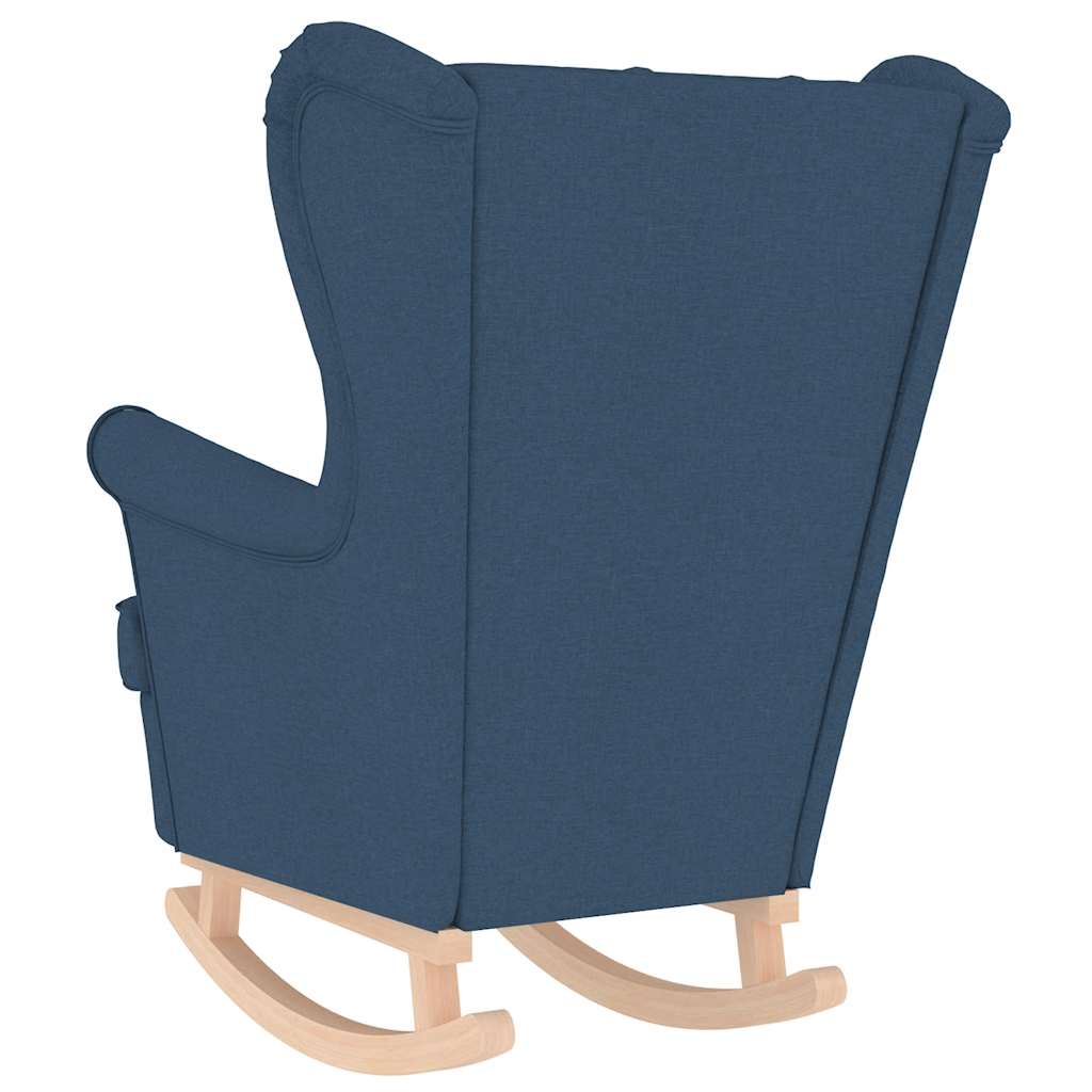 Chaise à bascule bleu 74x90x102 cm tissu - XIOS