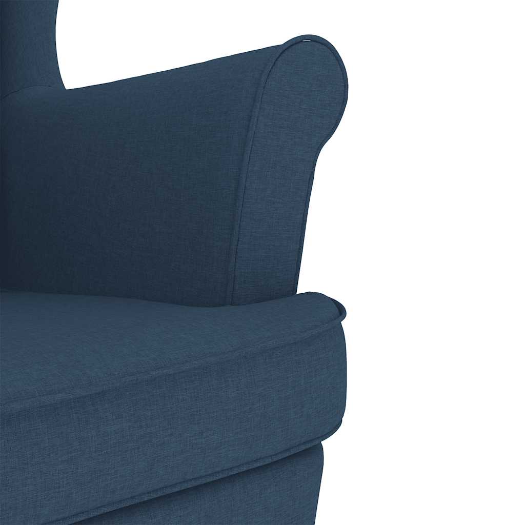 Chaise à bascule bleu 74x90x102 cm tissu - XIOS