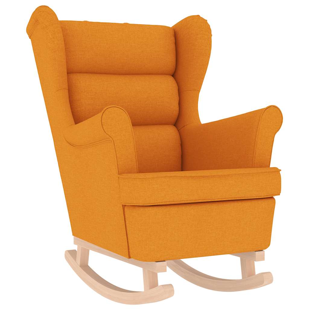 Chaise à bascule jaune foncé 74x90x102 cm tissu - XIOS