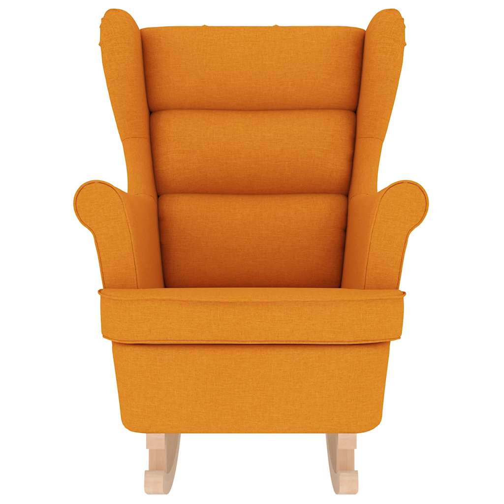 Chaise à bascule jaune foncé 74x90x102 cm tissu - XIOS