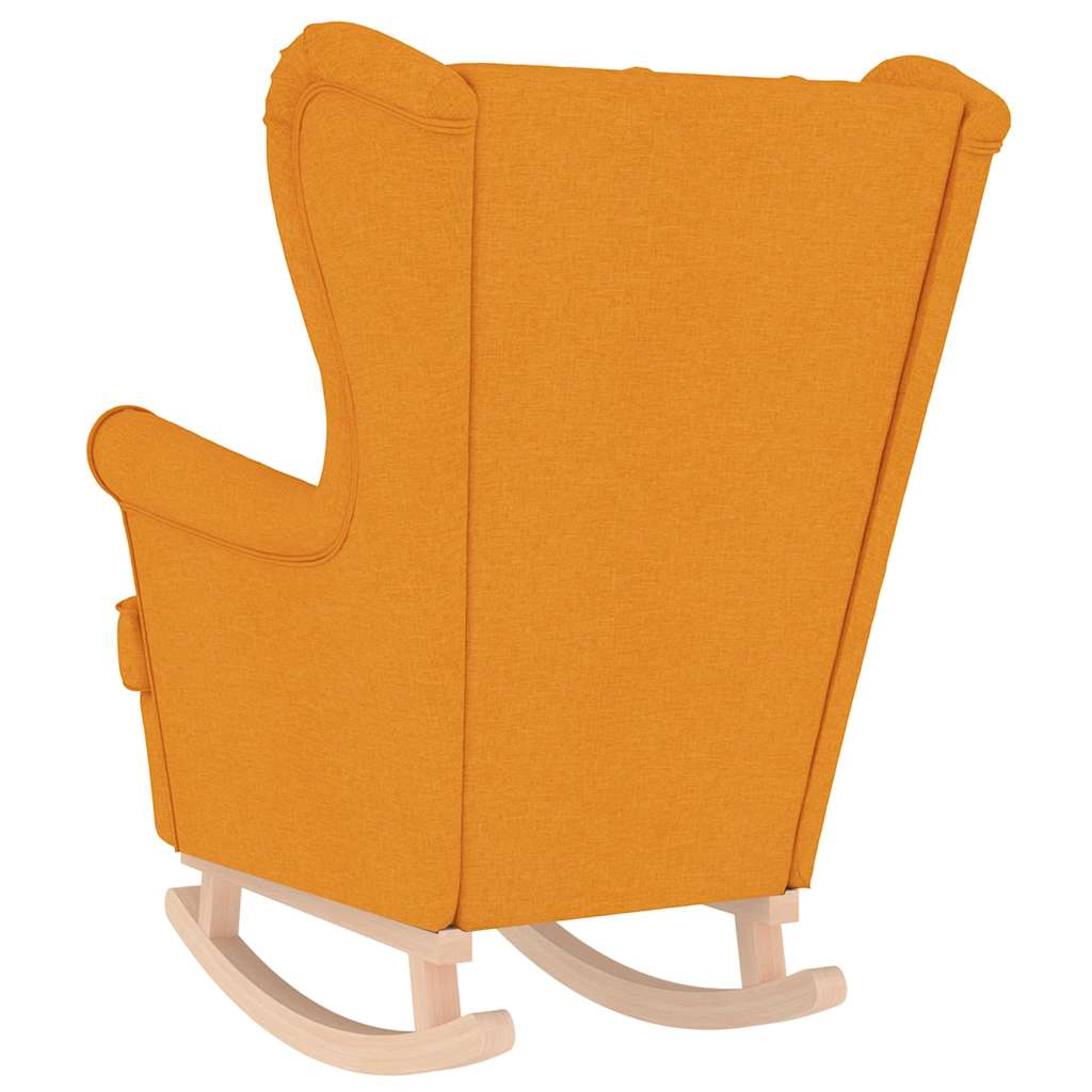 Chaise à bascule jaune foncé 74x90x102 cm tissu - XIOS