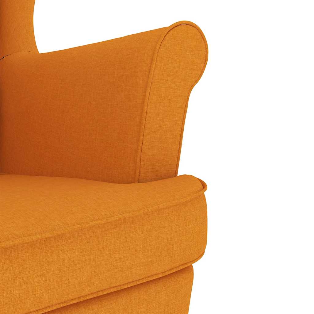 Chaise à bascule jaune foncé 74x90x102 cm tissu - XIOS