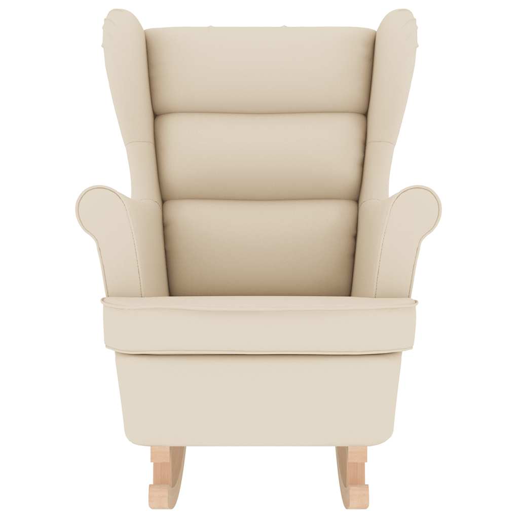 Chaise à bascule blanc 74x90x102 cm lin - XIOS