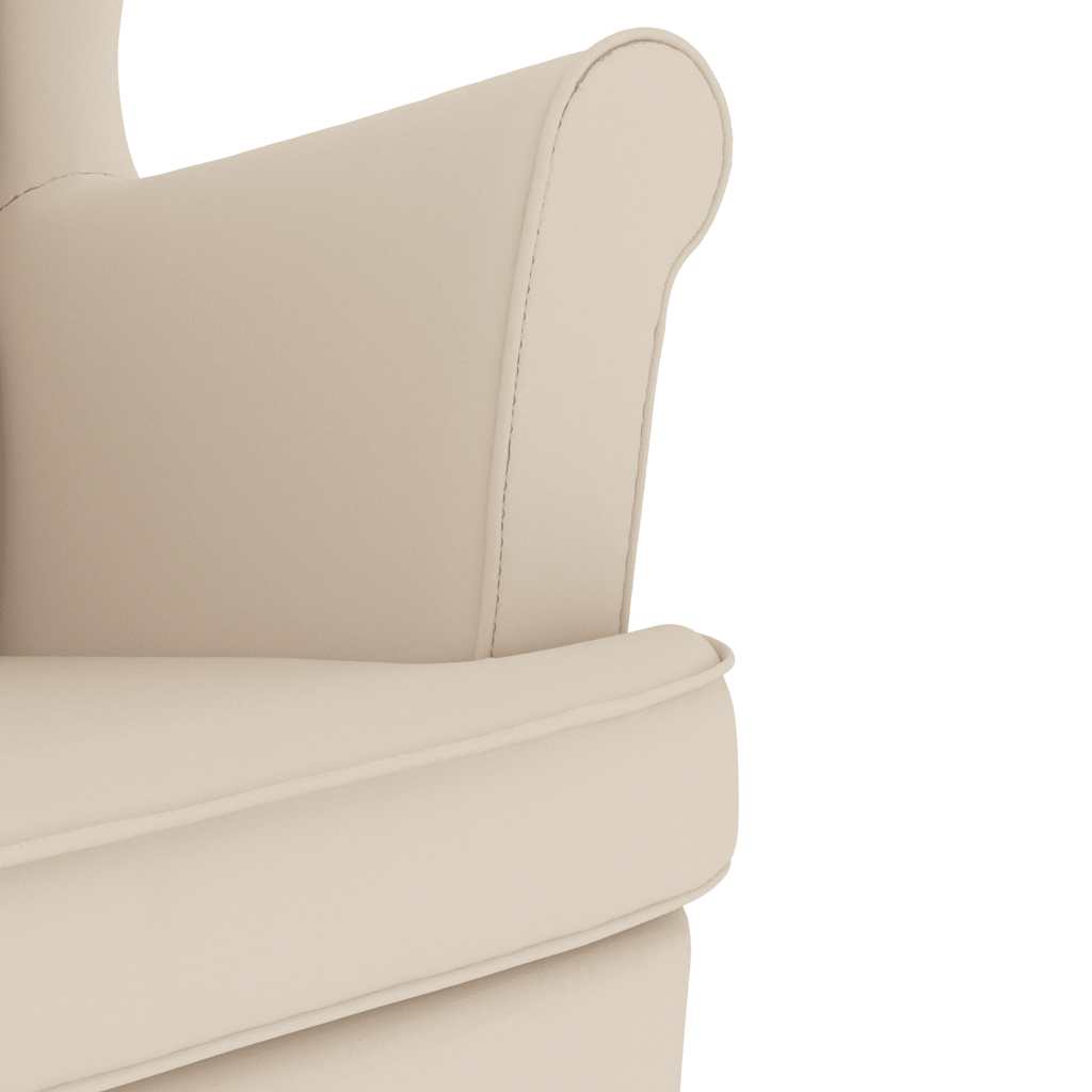Chaise à bascule blanc 74x90x102 cm lin - XIOS