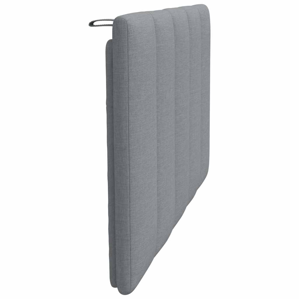 Coussin de tête de lit gris clair 80 cm tissu - XIOS