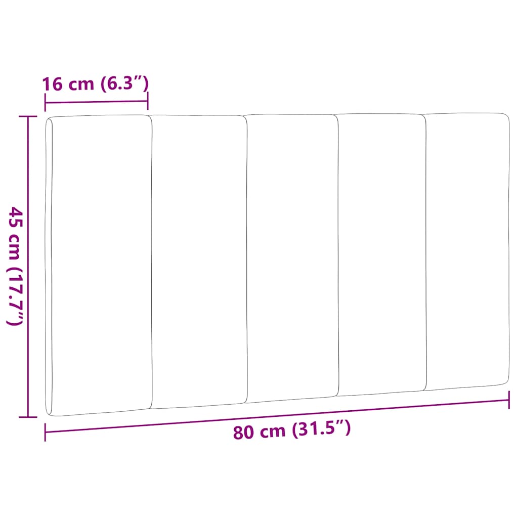 Coussin de tête de lit gris clair 80 cm tissu - XIOS