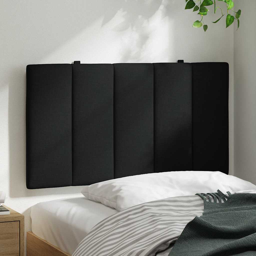 Coussin de tête de lit Hanko noir 80 cm tissu - XIOS