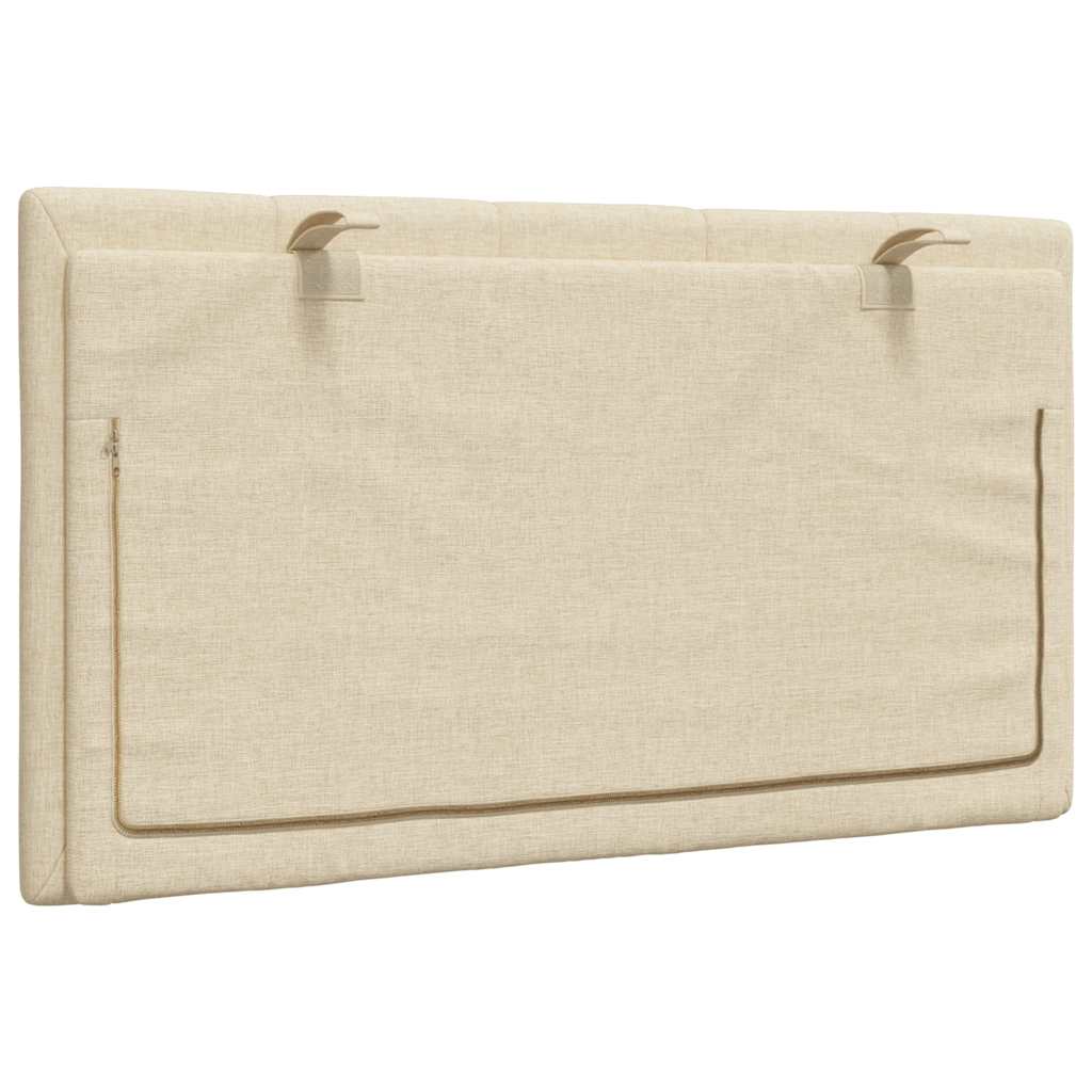 Coussin de tête de lit crème 80 cm tissu - XIOS
