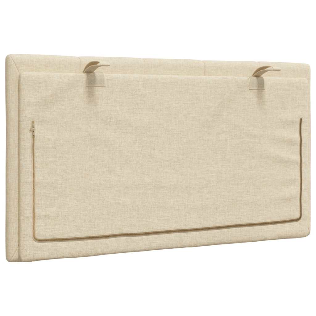 Coussin de tête de lit crème 90 cm tissu - XIOS