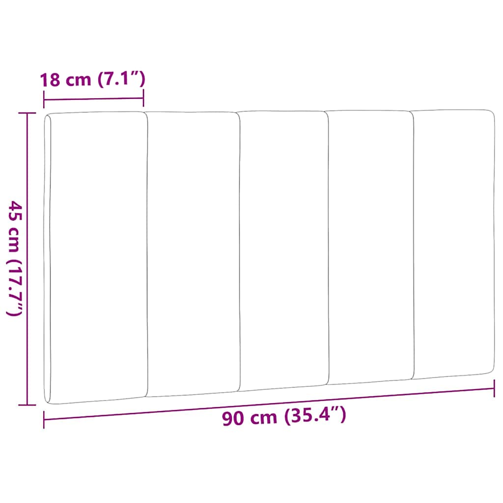 Coussin de tête de lit crème 90 cm tissu - XIOS