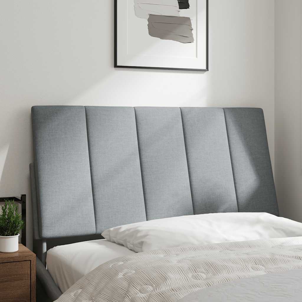 Coussin de tête de lit gris clair 100 cm tissu - XIOS