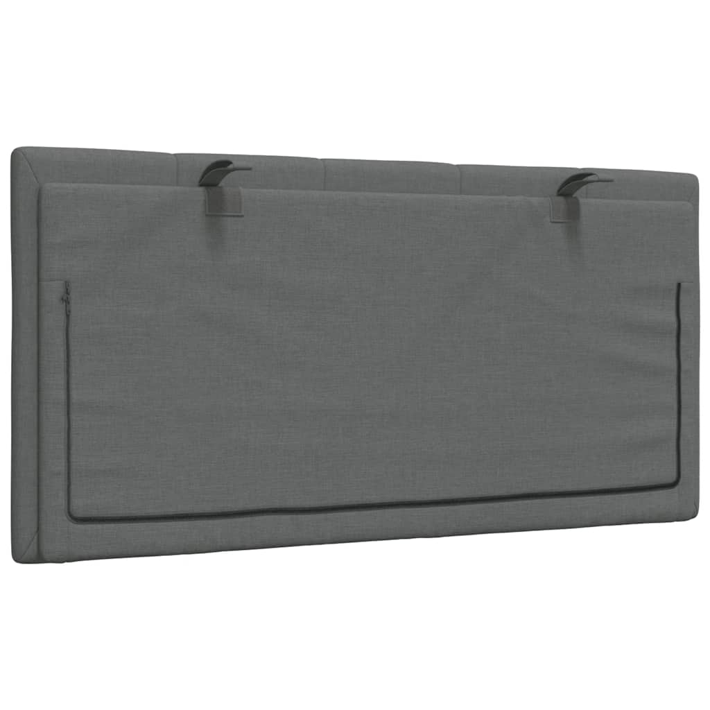 Coussin de tête de lit gris foncé 100 cm tissu - XIOS