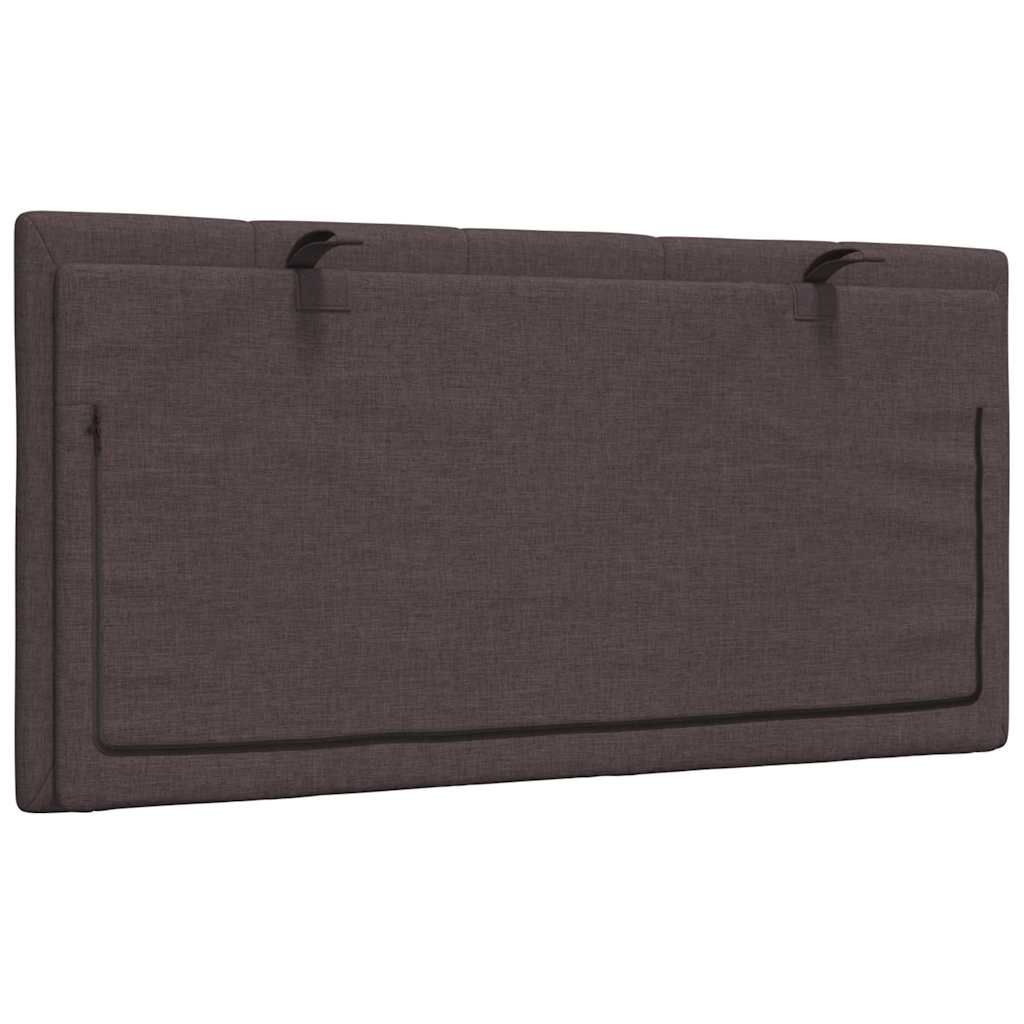 Coussin de tête de lit Hanko marron foncé 100 cm tissu - XIOS