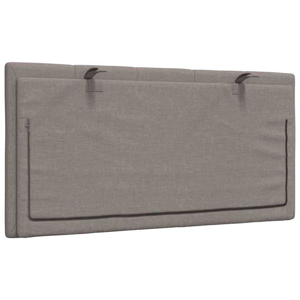 Coussin de tête de lit Hanko taupe 100 cm tissu - XIOS