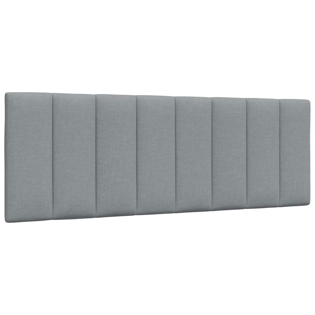 Coussin de tête de lit gris clair 120 cm tissu - XIOS