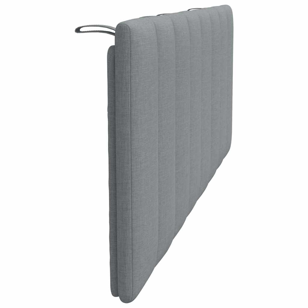 Coussin de tête de lit gris clair 120 cm tissu - XIOS