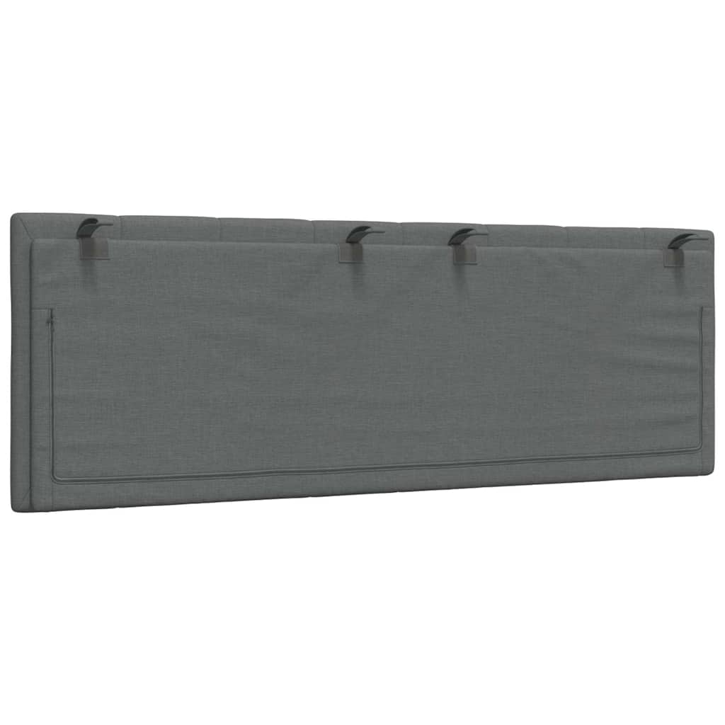 Coussin de tête de lit Hanko gris foncé 120 cm tissu - XIOS