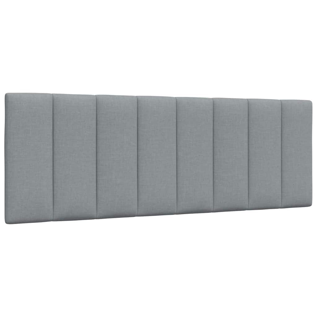 Coussin de tête de lit gris clair 140 cm tissu - XIOS