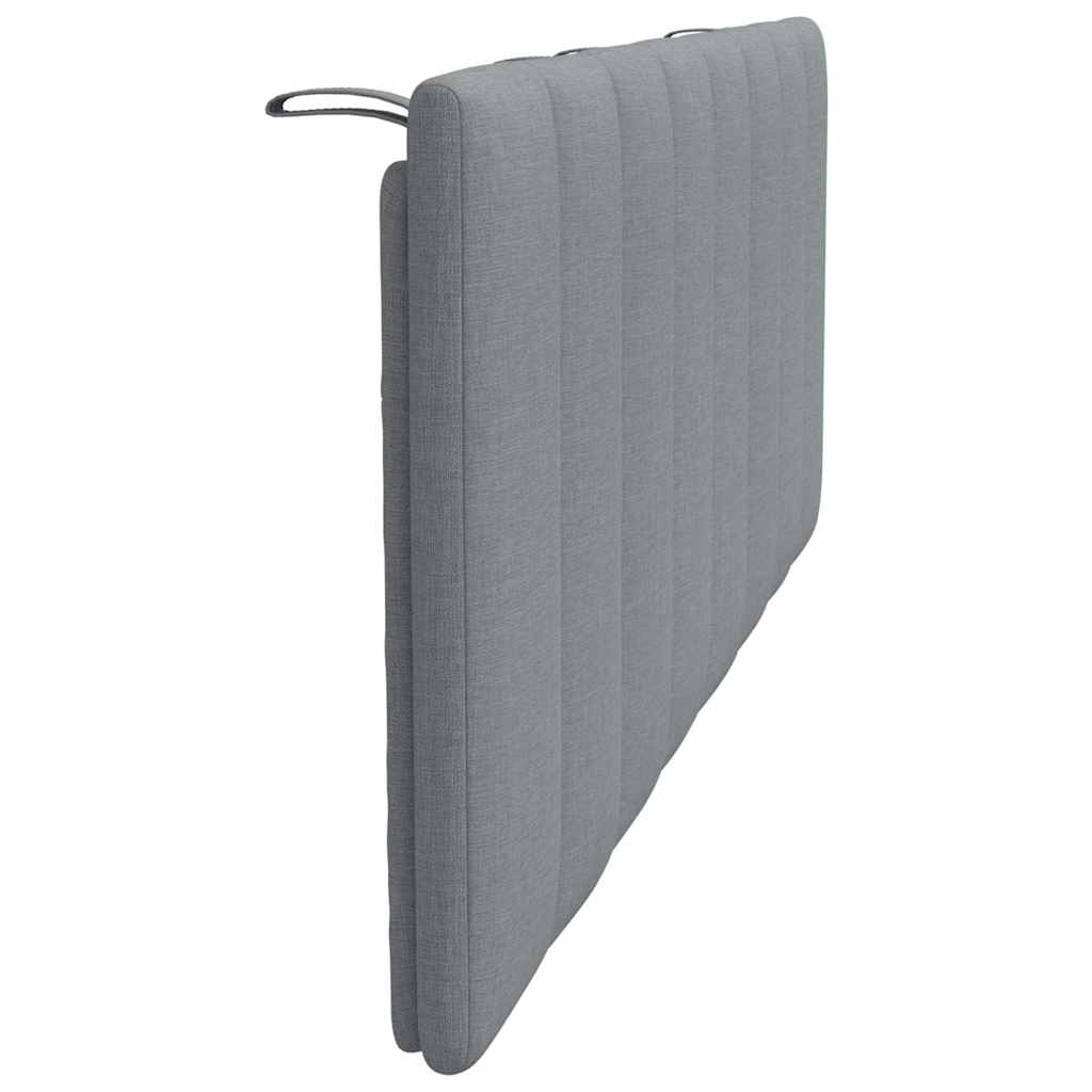 Coussin de tête de lit gris clair 140 cm tissu - XIOS