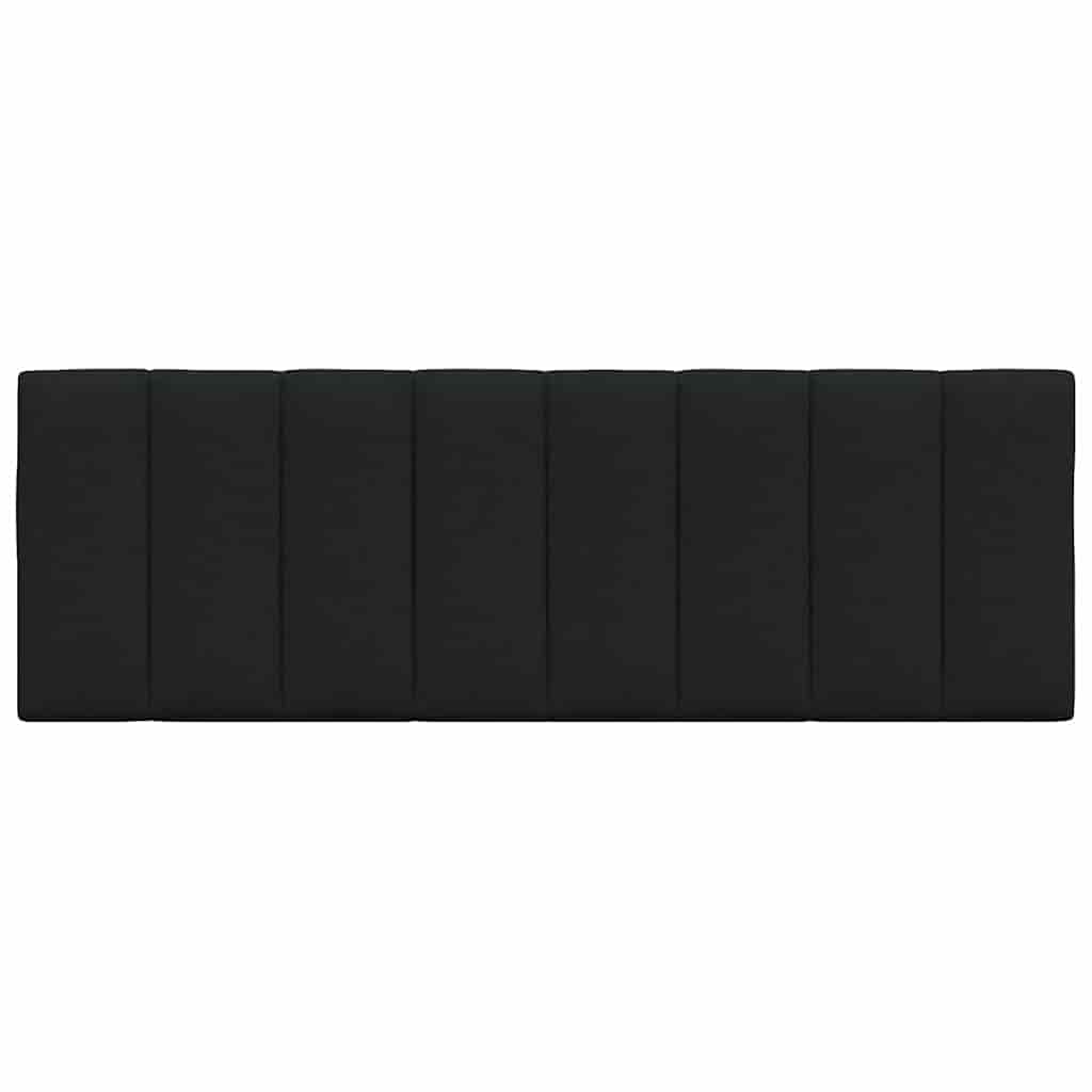 Coussin de tête de lit noir 140 cm tissu - XIOS