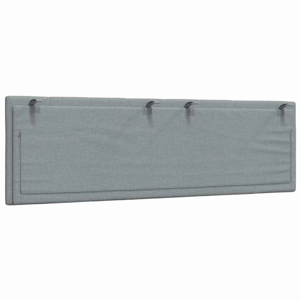 Coussin de tête de lit gris clair 160 cm tissu - XIOS