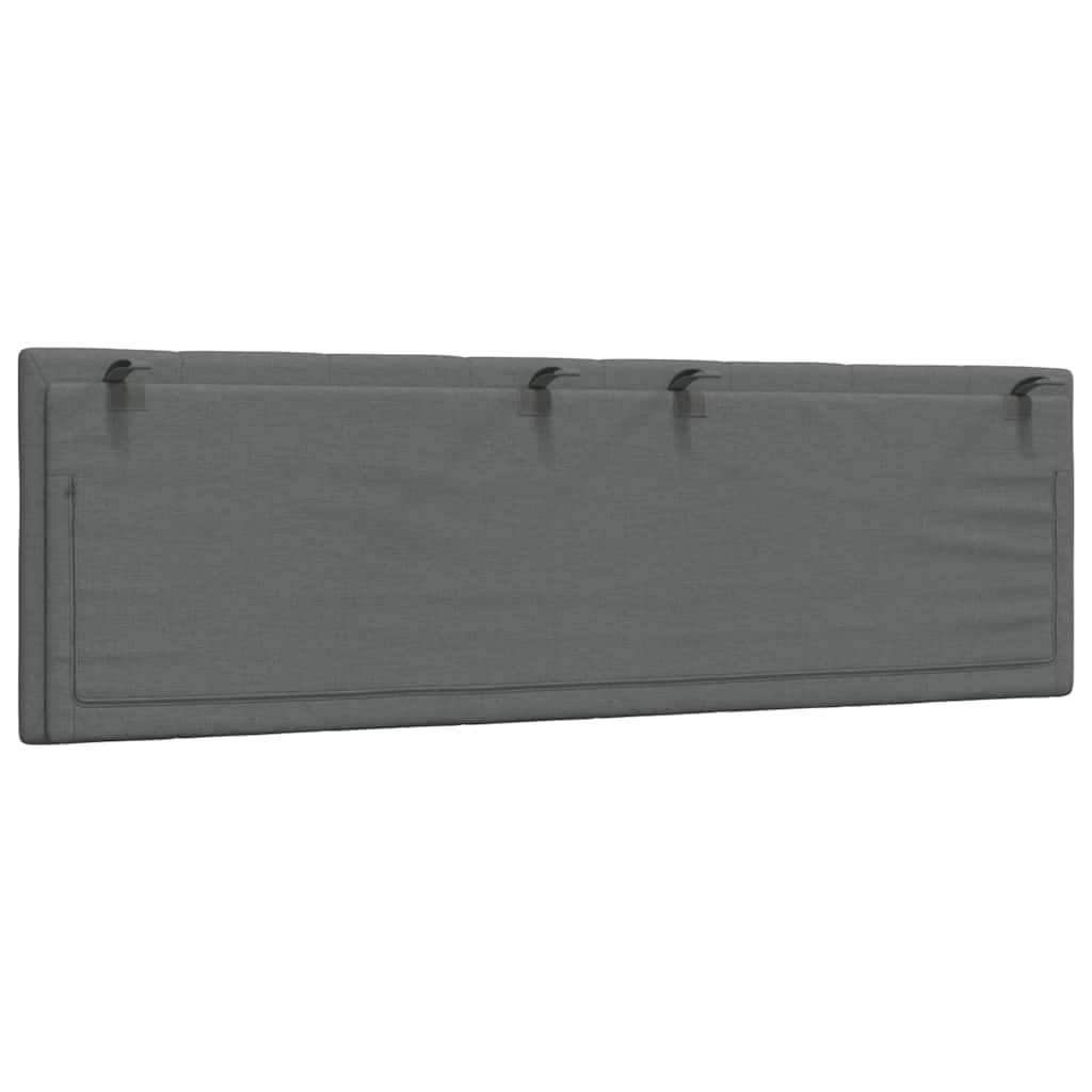 Coussin de tête de lit gris foncé 160 cm tissu - XIOS