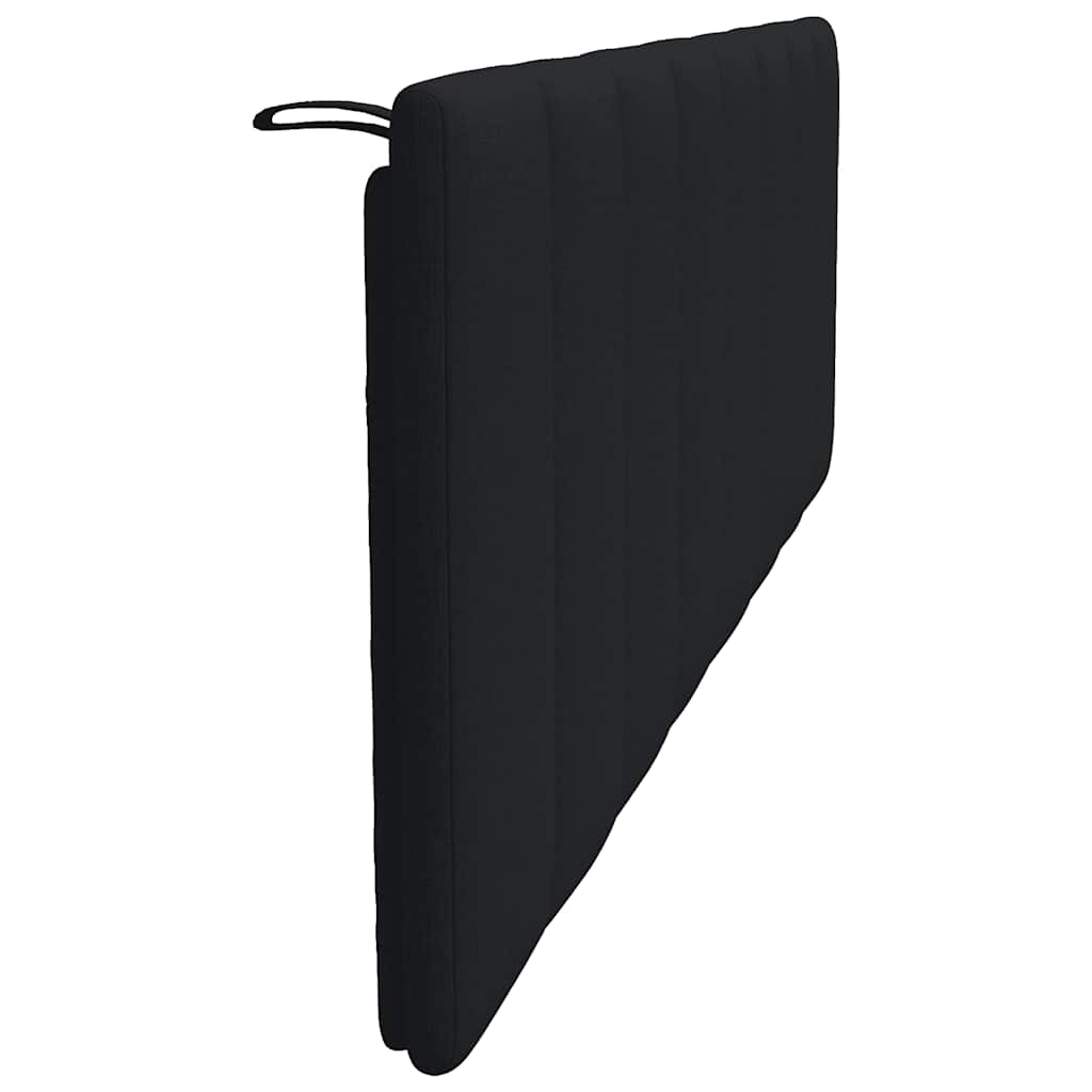 Coussin de tête de lit noir 160 cm tissu - XIOS
