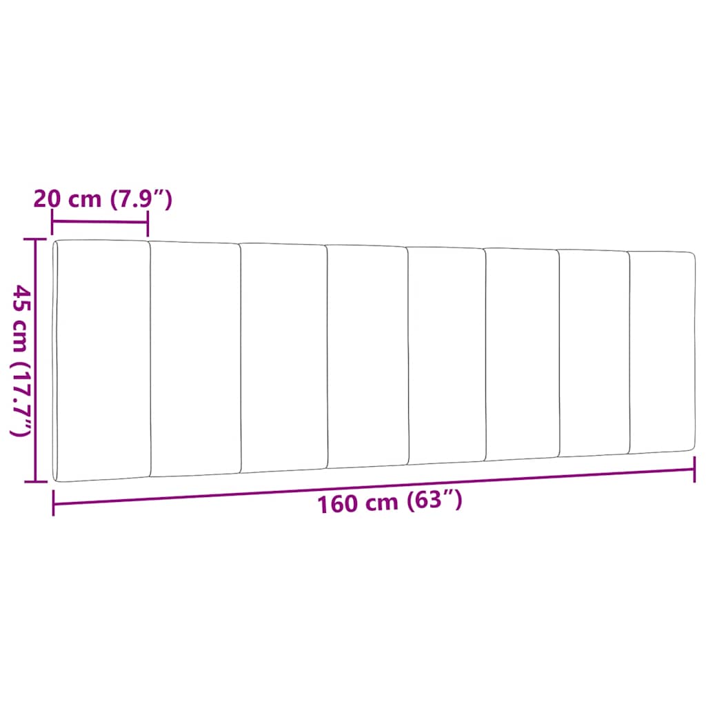 Coussin de tête de lit crème 160 cm tissu - XIOS