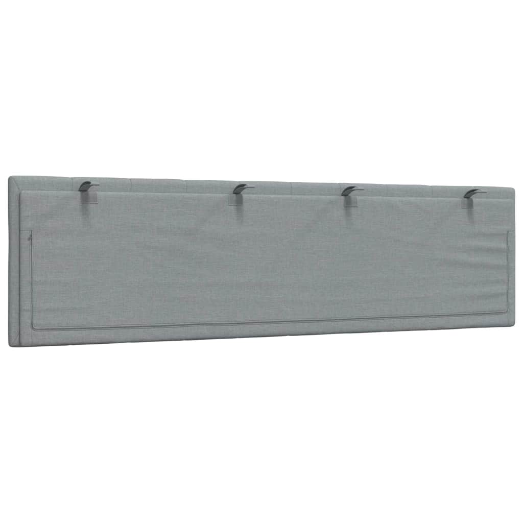 Coussin de tête de lit gris clair 180 cm tissu - XIOS