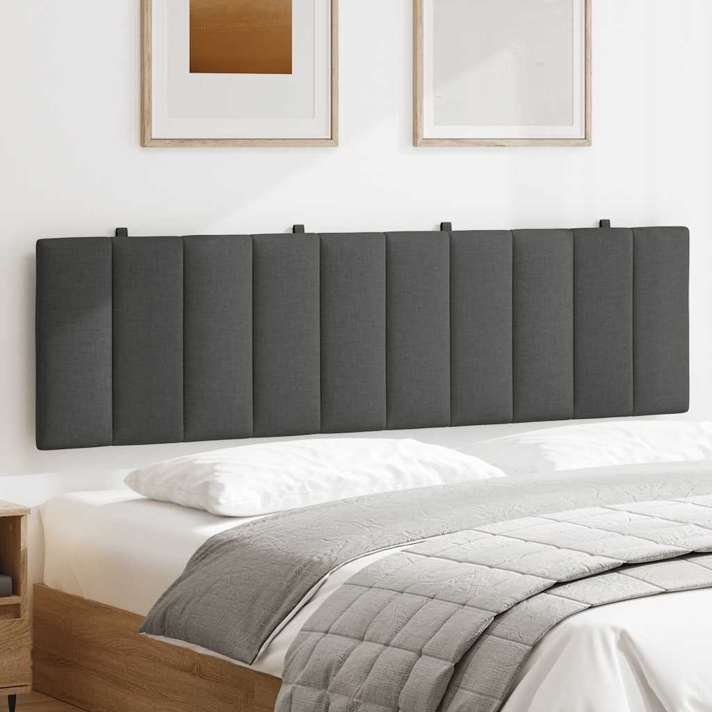 Coussin de tête de lit gris foncé 180 cm tissu - XIOS