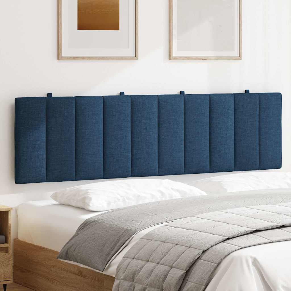 Coussin de tête de lit bleu 180 cm tissu - XIOS