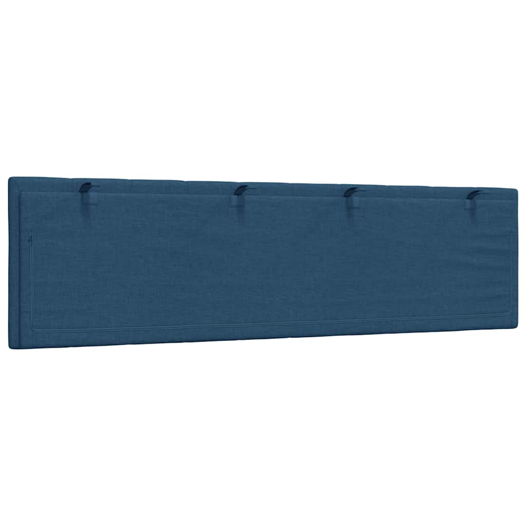 Coussin de tête de lit bleu 180 cm tissu - XIOS