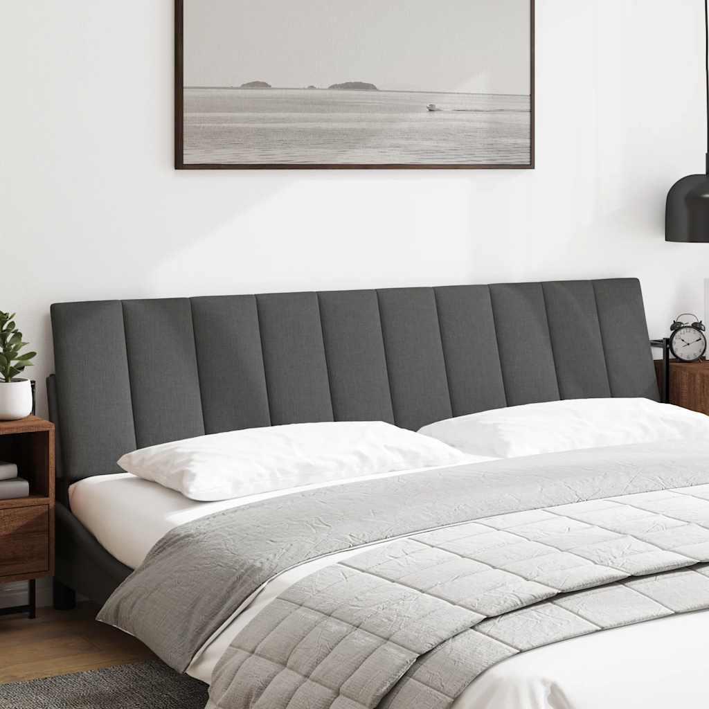 Coussin de tête de lit gris foncé 200 cm tissu - XIOS